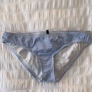 J Crew light blue seersucker bikini bottoms